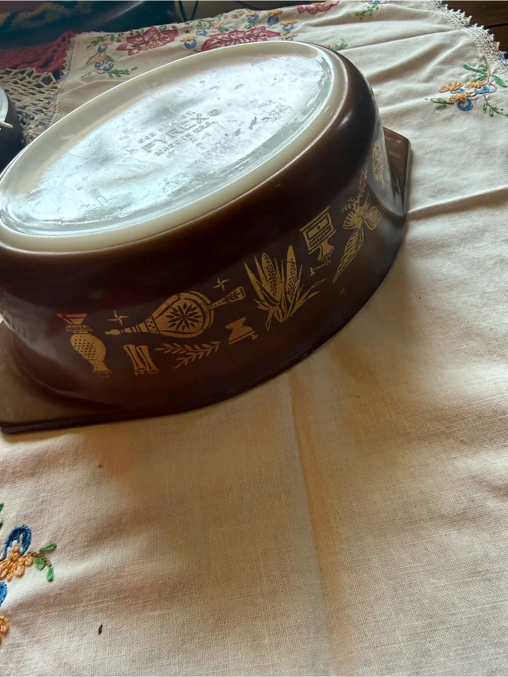 Vintage Pyrex 043 Early American 1.5 Qt Casserole Dish No Lid